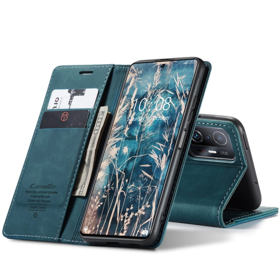 For Xiaomi Mi 11T / 11T Pro CaseMe 013 Multifunctional Leather Phone Case(Blue)