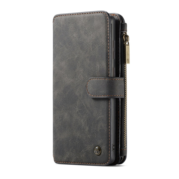 For Samsung Galaxy S22 Ultra 5G CaseMe-007 Detachable Multifunctional Leather Phone Case(Black)