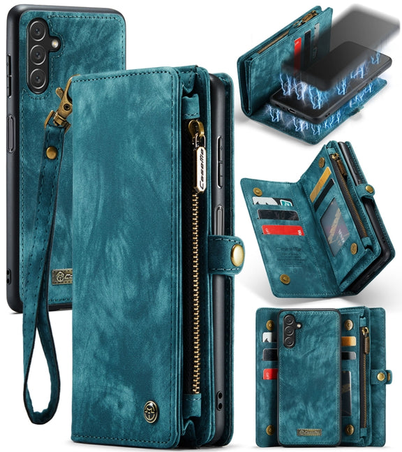 For Samsung Galaxy A13 5G CaseMe-008 Detachable Multifunctional Horizontal Flip Leather Case(Green)
