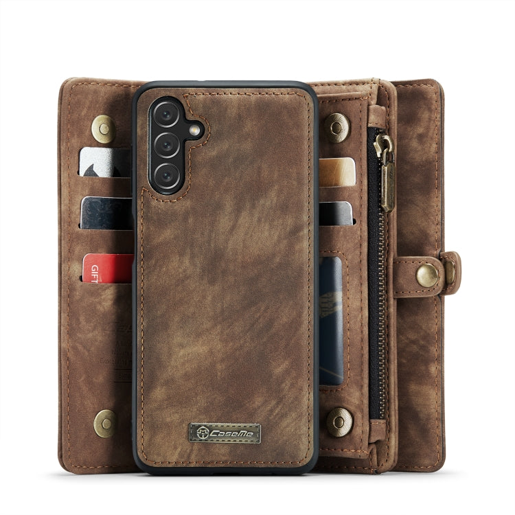 For Samsung Galaxy A13 5G CaseMe-008 Detachable Multifunctional Horizontal Flip Leather Case(Brown)