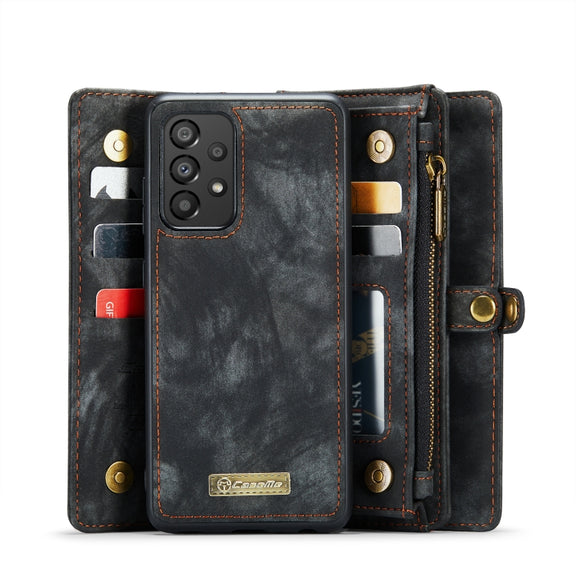 For Samsung Galaxy A33 5G CaseMe-008 Detachable Multifunctional Horizontal Flip Leather Case(Black)