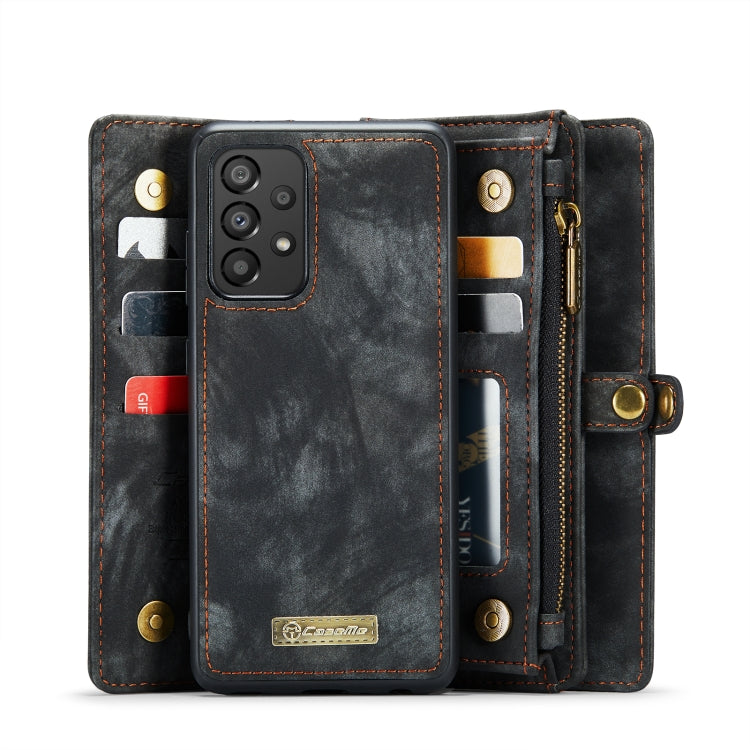 For Samsung Galaxy A33 5G CaseMe-008 Detachable Multifunctional Horizontal Flip Leather Case(Black)