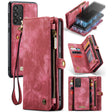 For Samsung Galaxy A33 5G CaseMe-008 Detachable Multifunctional Horizontal Flip Leather Case(Red) - free shipping - PMC Jewellery - Order now!