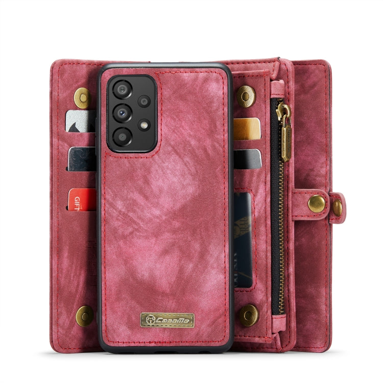 For Samsung Galaxy A33 5G CaseMe-008 Detachable Multifunctional Horizontal Flip Leather Case(Red)