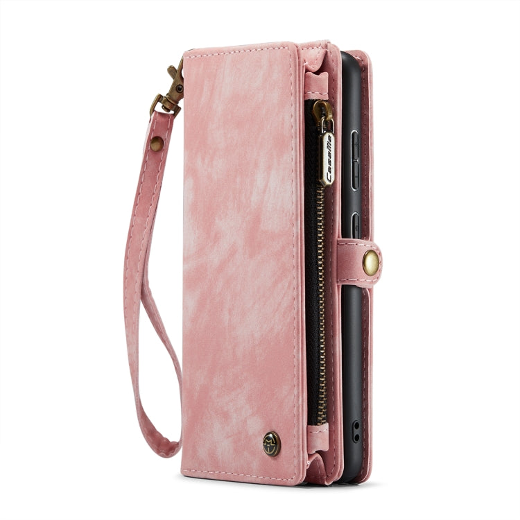 For Samsung Galaxy A33 5G CaseMe-008 Detachable Multifunctional Horizontal Flip Leather Case (Pink)