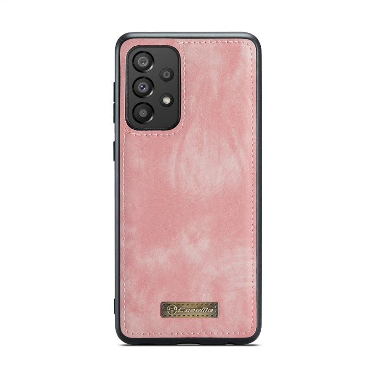 For Samsung Galaxy A33 5G CaseMe-008 Detachable Multifunctional Horizontal Flip Leather Case (Pink)