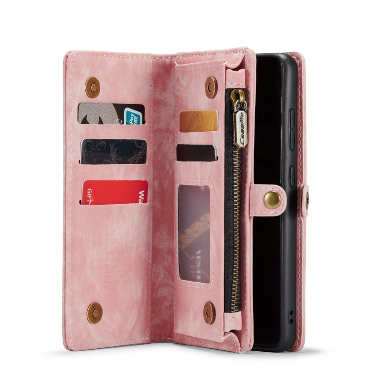 For Samsung Galaxy A33 5G CaseMe-008 Detachable Multifunctional Horizontal Flip Leather Case (Pink)