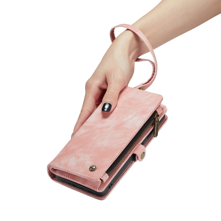 For Samsung Galaxy A53 5G CaseMe-008 Detachable Multifunctional Horizontal Flip Leather Case (Pink)