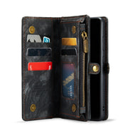 For Samsung Galaxy S22 5G CaseMe-008 Detachable Multifunctional Horizontal Flip Leather Case(Black)