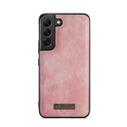 For Samsung Galaxy S22 5G CaseMe-008 Detachable Multifunctional Horizontal Flip Leather Case (Pink)