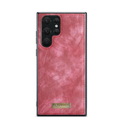 For Samsung Galaxy S22 Ultra 5G CaseMe-008 Detachable Multifunctional Horizontal Flip Leather Case(Red)