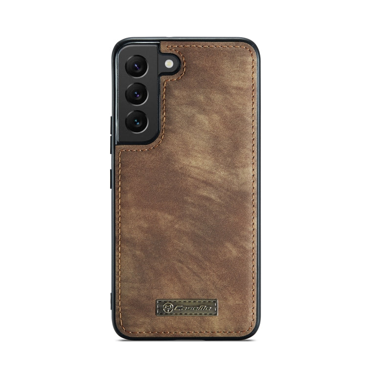 For Samsung Galaxy S22+ 5G CaseMe-008 Detachable Multifunctional Horizontal Flip Leather Case(Brown)