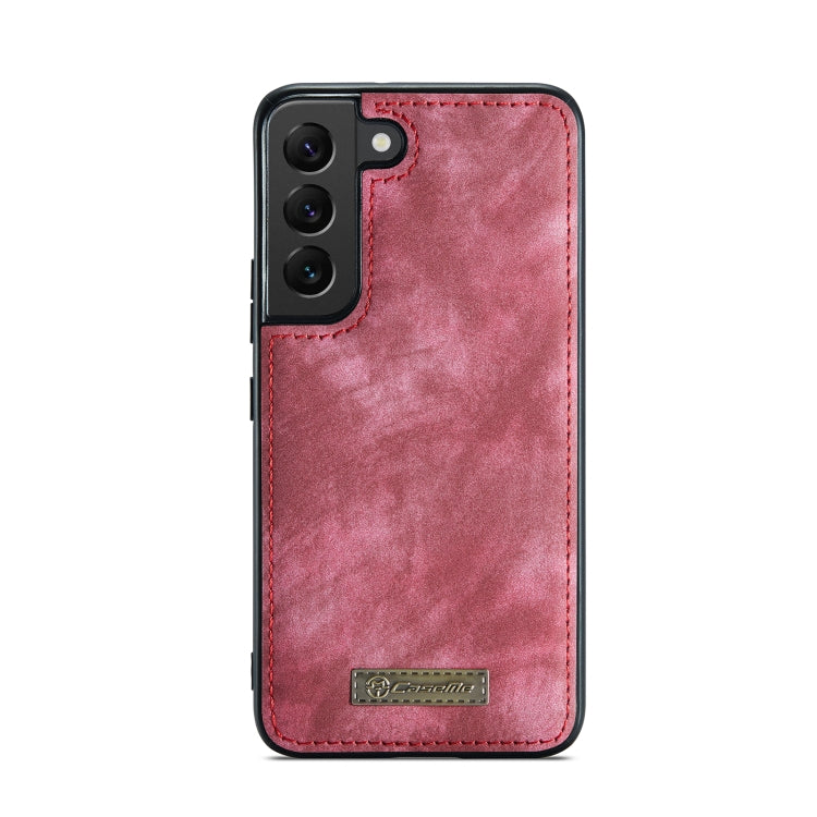 For Samsung Galaxy S22+ 5G CaseMe-008 Detachable Multifunctional Horizontal Flip Leather Case(Red)