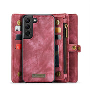 For Samsung Galaxy S22+ 5G CaseMe-008 Detachable Multifunctional Horizontal Flip Leather Case(Red)