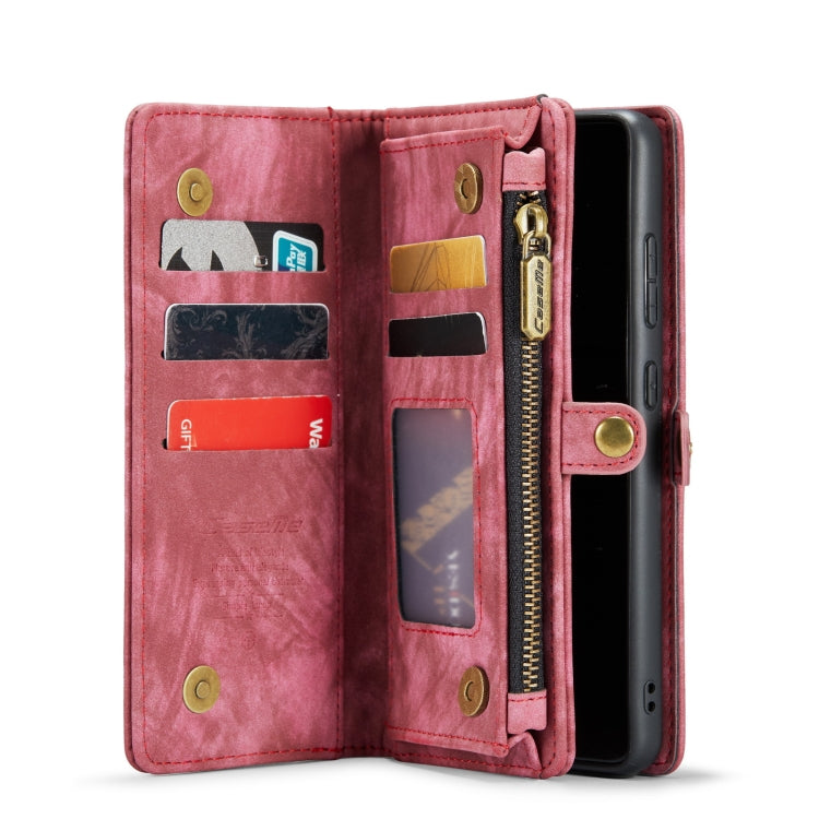 For Samsung Galaxy S22+ 5G CaseMe-008 Detachable Multifunctional Horizontal Flip Leather Case(Red)