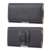 Litchi Texture Waist Hanging Phone Case For 6.7-6.9 inch Phone(Black)
