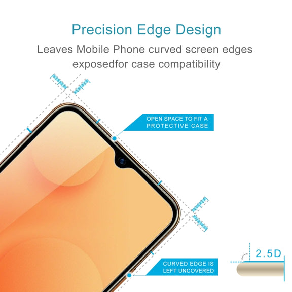 50 PCS 0.26mm 9H 2.5D Tempered Glass Film For Blackview A95