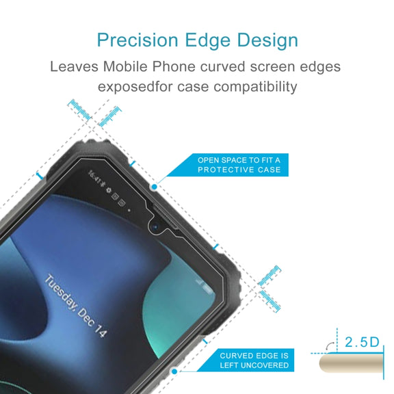 50 PCS 0.26mm 9H 2.5D Tempered Glass Film For Blackview BV8800