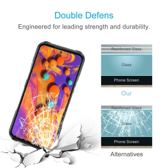 50 PCS 0.26mm 9H 2.5D Tempered Glass Film For Doogee V20 5G