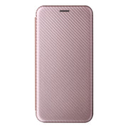 For Blackview A55 Carbon Fiber Texture Horizontal Flip PU Phone Case(Pink)