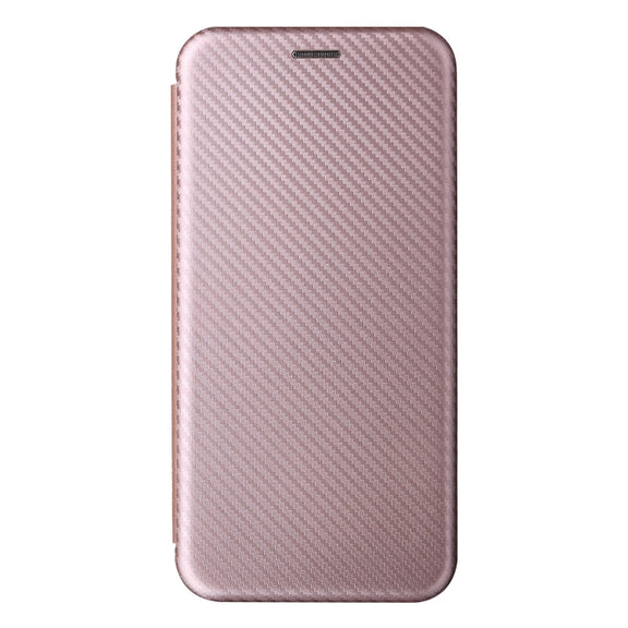 For Blackview A55 Carbon Fiber Texture Horizontal Flip PU Phone Case(Pink)