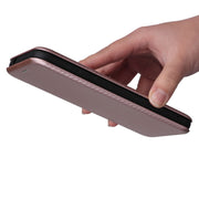 For Blackview A55 Carbon Fiber Texture Horizontal Flip PU Phone Case(Pink)