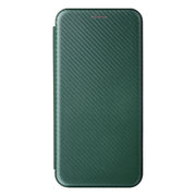 For Blackview A55 Carbon Fiber Texture Horizontal Flip PU Phone Case(Green)