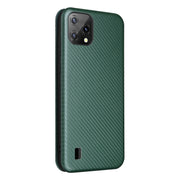 For Blackview A55 Carbon Fiber Texture Horizontal Flip PU Phone Case(Green)