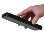 For Blackview A55 Carbon Fiber Texture Horizontal Flip PU Phone Case(Black)