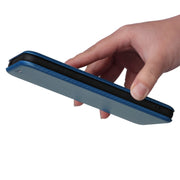 For Blackview A55 Carbon Fiber Texture Horizontal Flip PU Phone Case(Blue)
