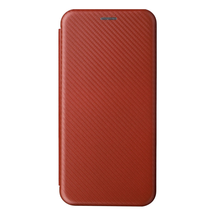 For Blackview A55 Carbon Fiber Texture Horizontal Flip PU Phone Case(Brown)