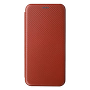 For Blackview A55 Carbon Fiber Texture Horizontal Flip PU Phone Case(Brown)