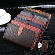 For Umidigi Bison Pro idewei Crocodile Texture Leather Phone Case(Dark Blue)
