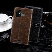 For Umidigi Bison Pro idewei Crocodile Texture Leather Phone Case(Black)