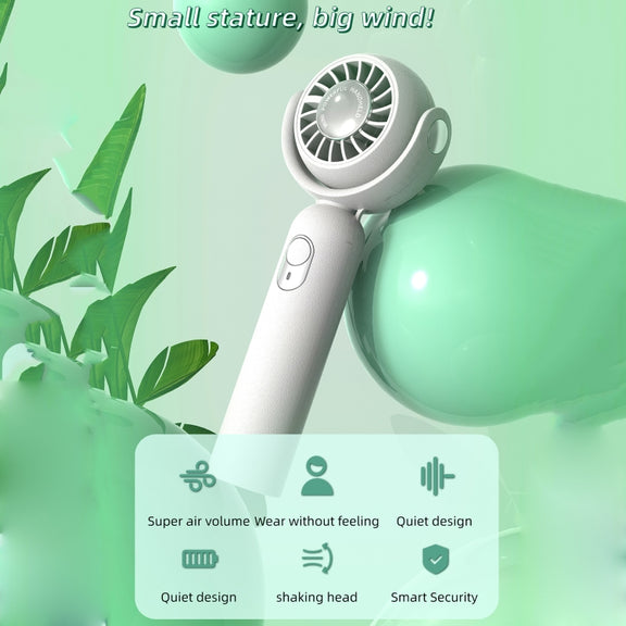 F10 USB Hanging Neck Electric Fan(Green)