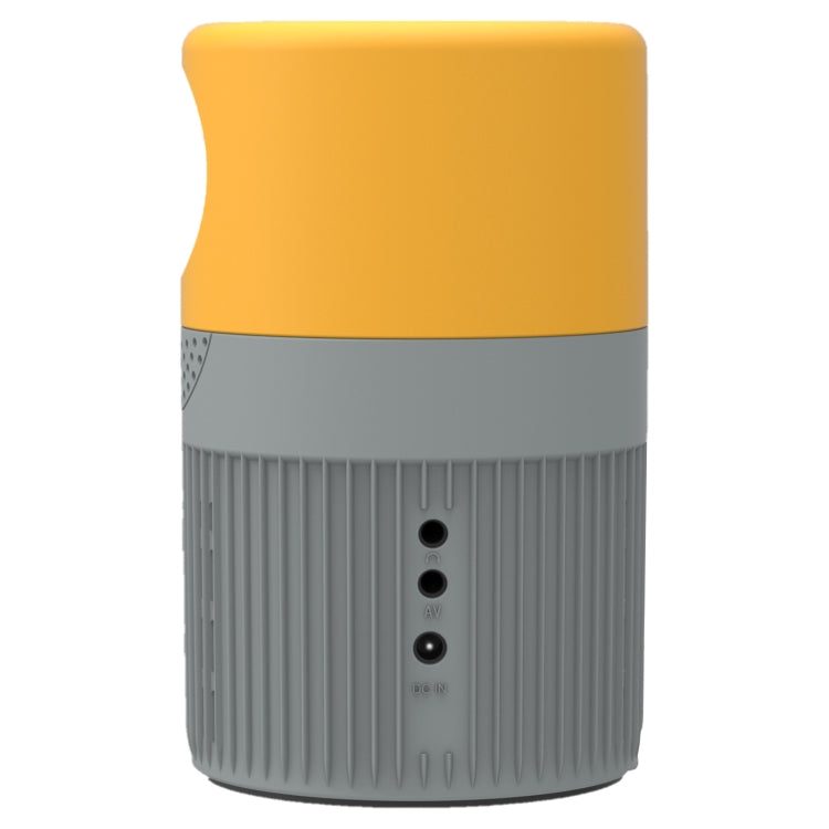 T400 100 inch Screen 3000 Lumens LED Mini Projector, Plug Type:US Plug(Grey Yellow)