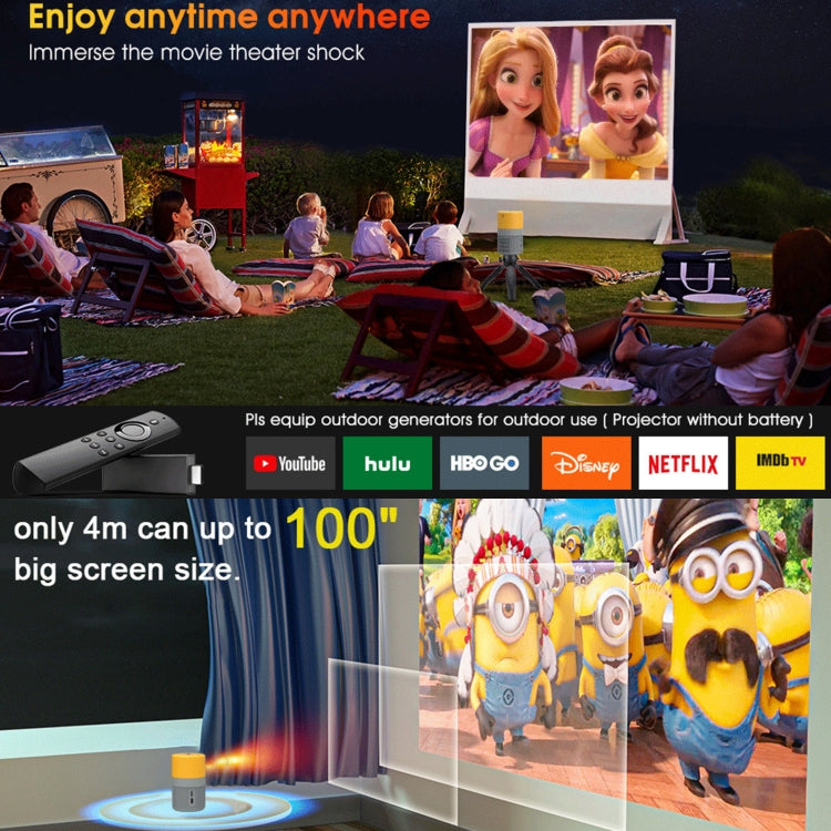 T400 100 inch Screen 3000 Lumens LED Mini Projector, Plug Type:AU Plug(Black White)