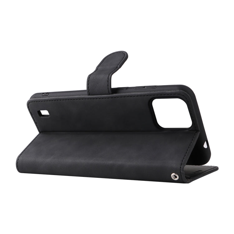 For Blackview A55 Skin Feel Magnetic Buckle Leather Phone Case(Black)
