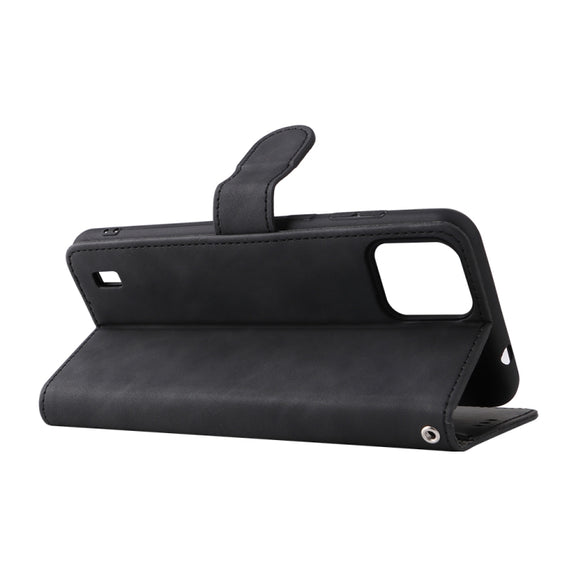 For Blackview A55 Skin Feel Magnetic Buckle Leather Phone Case(Black)