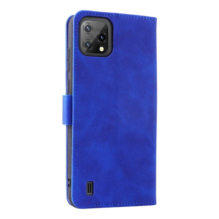 For Blackview A55 Skin Feel Magnetic Buckle Leather Phone Case(Blue)