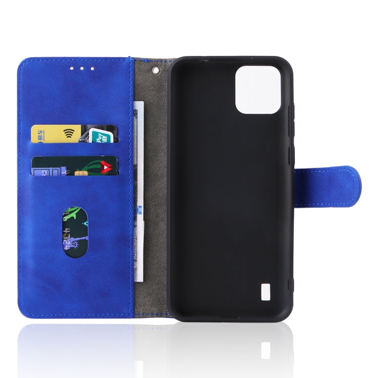 For Blackview A55 Skin Feel Magnetic Buckle Leather Phone Case(Blue)