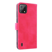 For Blackview A55 Skin Feel Magnetic Buckle Leather Phone Case(Rose Red)