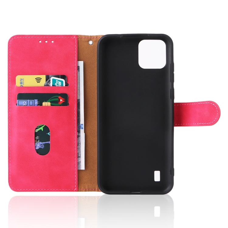 For Blackview A55 Skin Feel Magnetic Buckle Leather Phone Case(Rose Red)