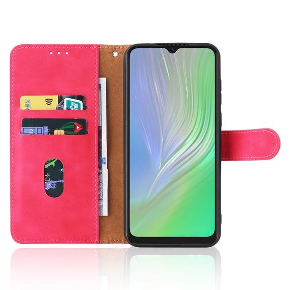 For Blackview A55 Skin Feel Magnetic Buckle Leather Phone Case(Rose Red)