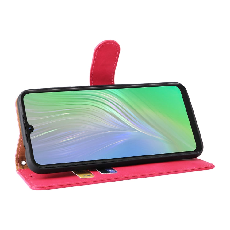 For Blackview A55 Skin Feel Magnetic Buckle Leather Phone Case(Rose Red)