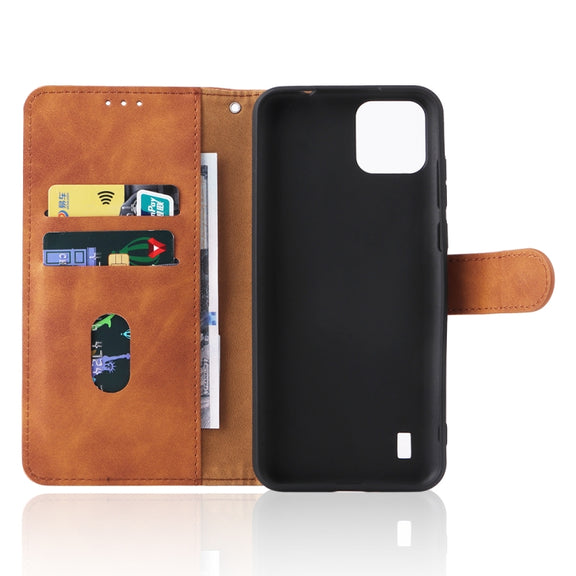 For Blackview A55 Skin Feel Magnetic Buckle Leather Phone Case(Brown)