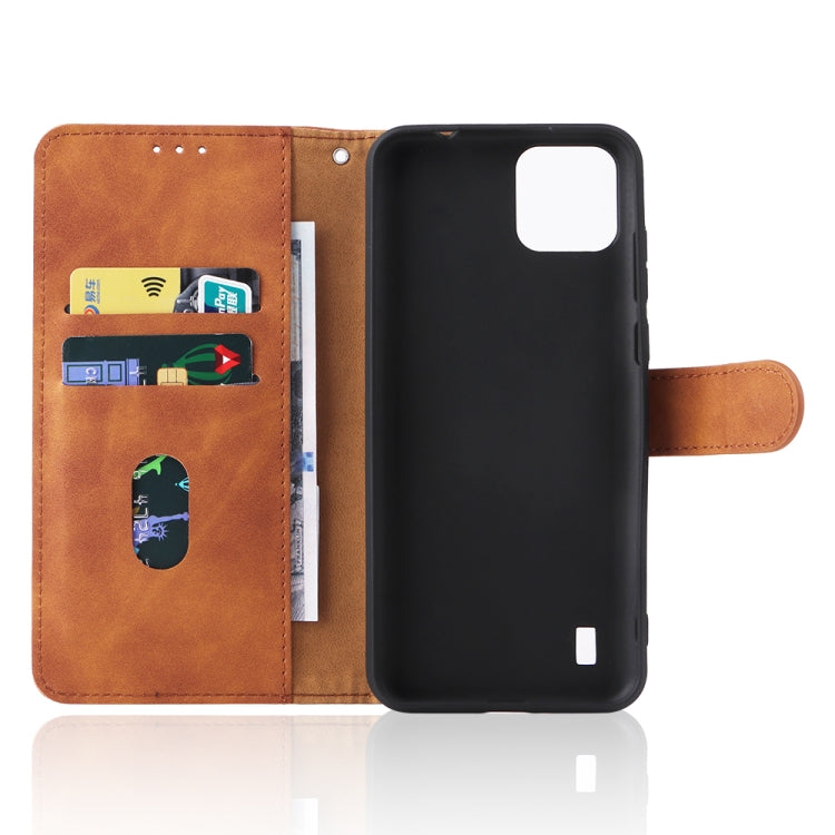 For Blackview A55 Skin Feel Magnetic Buckle Leather Phone Case(Brown)