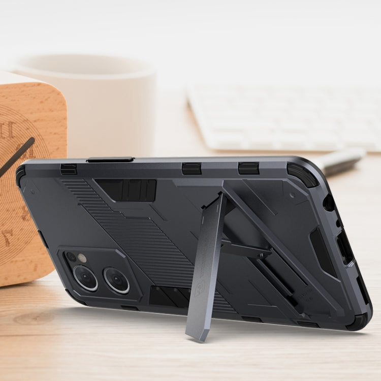 For OPPO Reno7 5G Global / Find X5 Lite Punk Armor 2 in 1 PC + TPU Shockproof Phone Case with Invisible Holder(Red)