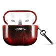Oil Wax Leather Texture Earphone Protective Case with Hang Buckle For AirPods 3(Red) - For AirPods 3 by PMc TechLife | Online Shopping South Africa | PMc TechLife | Buy Now Pay Later Mobicred