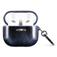 Oil Wax Leather Texture Earphone Protective Case with Hang Buckle For AirPods 3(Blue) - For AirPods 3 by PMc TechLife | Online Shopping South Africa | PMc TechLife | Buy Now Pay Later Mobicred